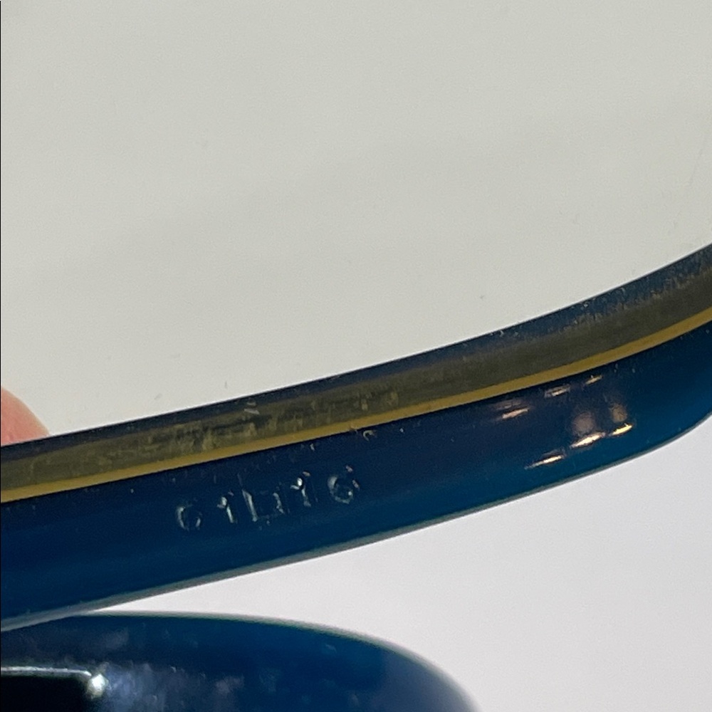 Vintage Marchon Marcolin 135 Teal Blue Oversize Italian made Glasses With Case - Picture 8 of 13